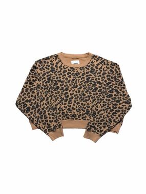 Aerie leopard print cropped crewneck
